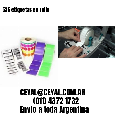 535 etiquetas en rollo