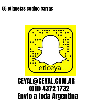55 etiquetas codigo barras