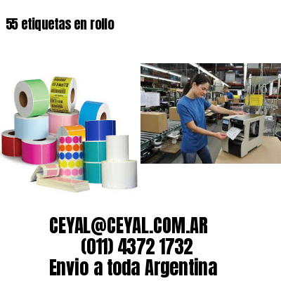 55 etiquetas en rollo