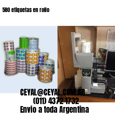 580 etiquetas en rollo