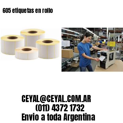 605 etiquetas en rollo