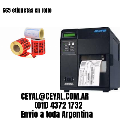 665 etiquetas en rollo