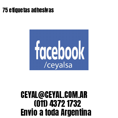 75 etiquetas adhesivas