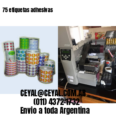 75 etiquetas adhesivas