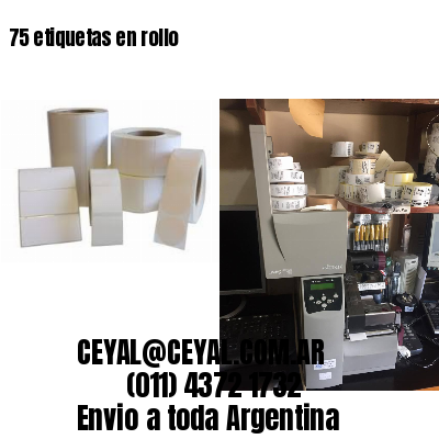 75 etiquetas en rollo