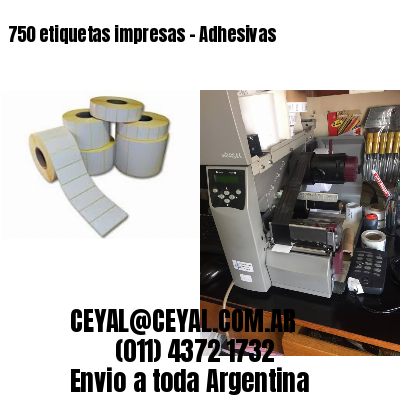 750 etiquetas impresas – Adhesivas