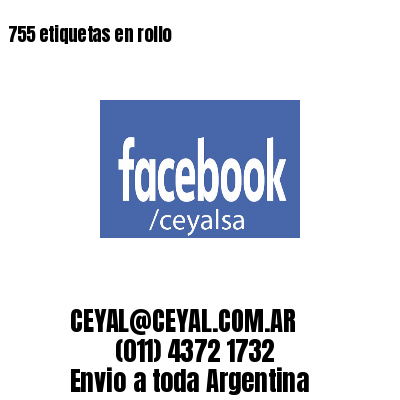 755 etiquetas en rollo