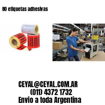 80 etiquetas adhesivas