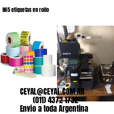 865 etiquetas en rollo