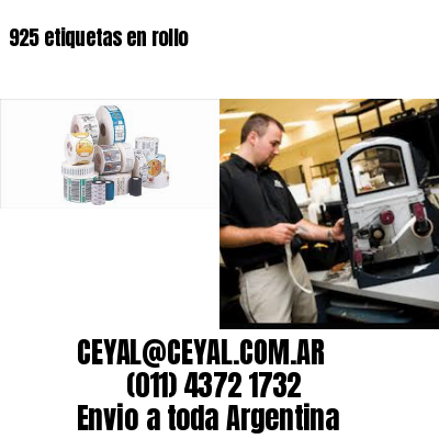 925 etiquetas en rollo