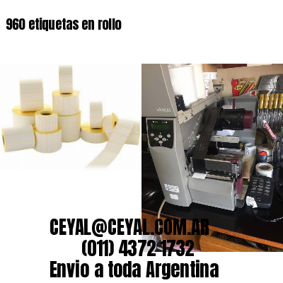 960 etiquetas en rollo