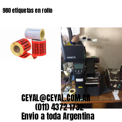 980 etiquetas en rollo