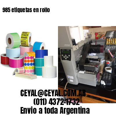 985 etiquetas en rollo