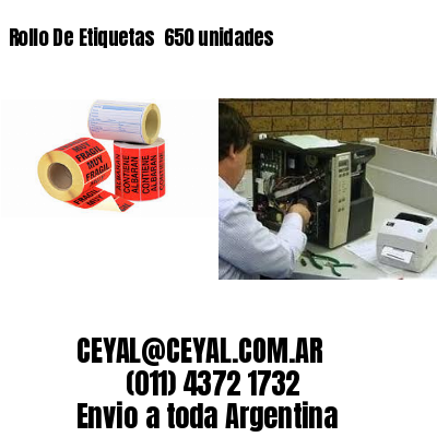Rollo De Etiquetas  650 unidades