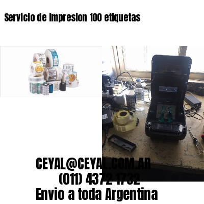 Servicio de impresion 100 etiquetas