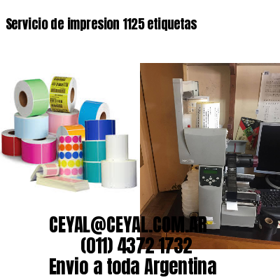 Servicio de impresion 1125 etiquetas