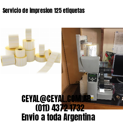 Servicio de impresion 125 etiquetas