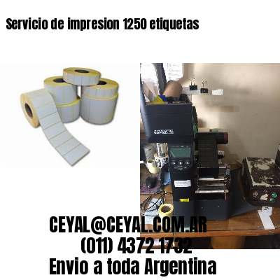Servicio de impresion 1250 etiquetas