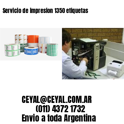 Servicio de impresion 1350 etiquetas