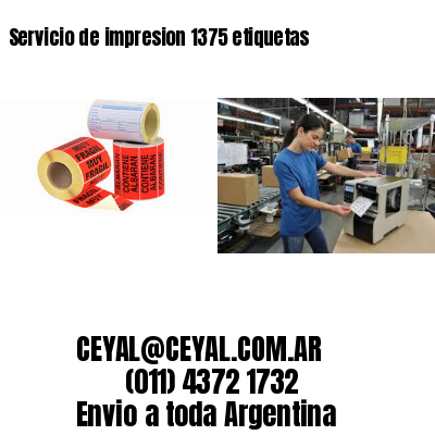 Servicio de impresion 1375 etiquetas
