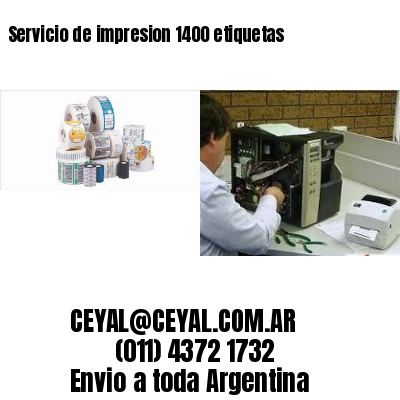 Servicio de impresion 1400 etiquetas