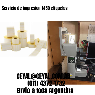Servicio de impresion 1450 etiquetas