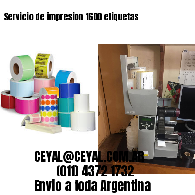 Servicio de impresion 1600 etiquetas