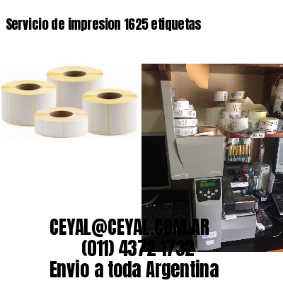 Servicio de impresion 1625 etiquetas
