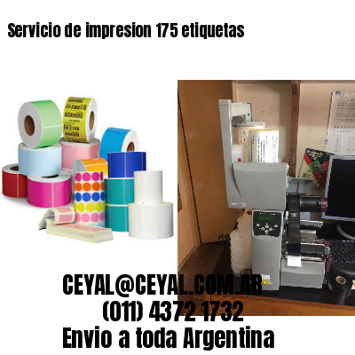 Servicio de impresion 175 etiquetas