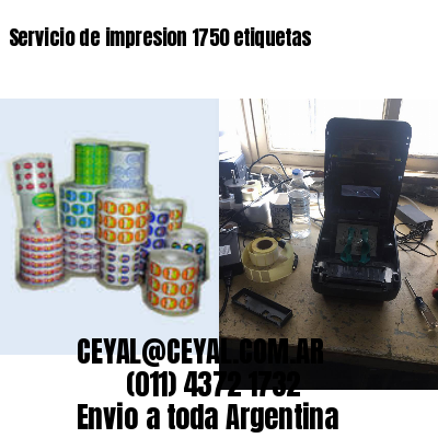 Servicio de impresion 1750 etiquetas