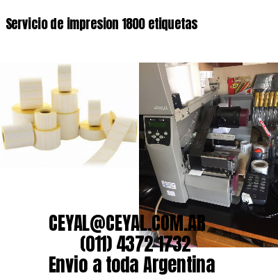 Servicio de impresion 1800 etiquetas