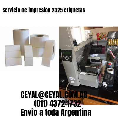 Servicio de impresion 2325 etiquetas
