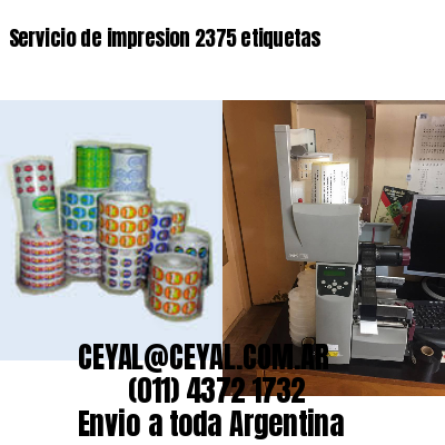 Servicio de impresion 2375 etiquetas