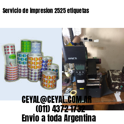 Servicio de impresion 2525 etiquetas