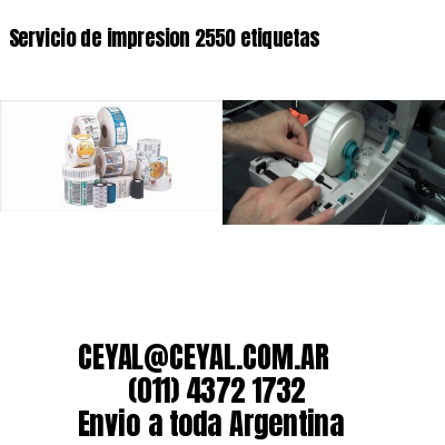 Servicio de impresion 2550 etiquetas