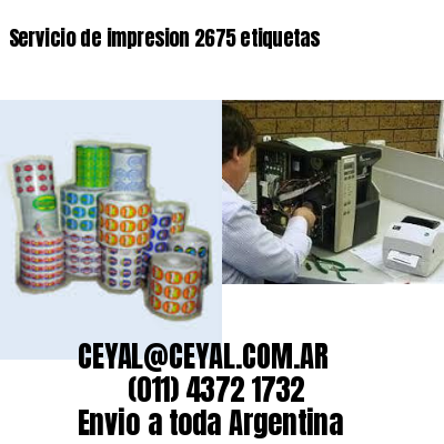 Servicio de impresion 2675 etiquetas