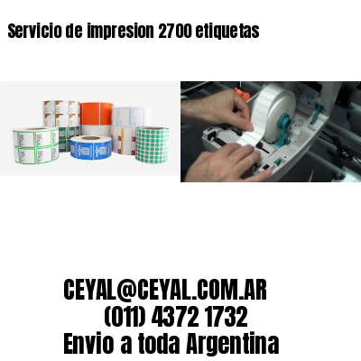 Servicio de impresion 2700 etiquetas
