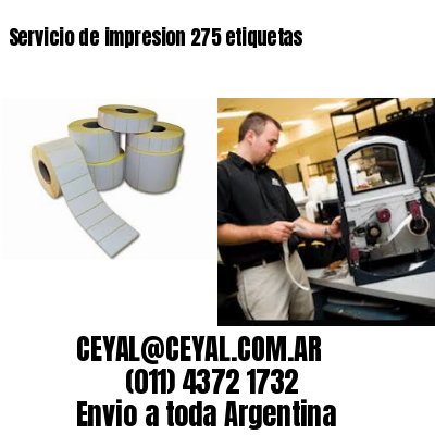Servicio de impresion 275 etiquetas
