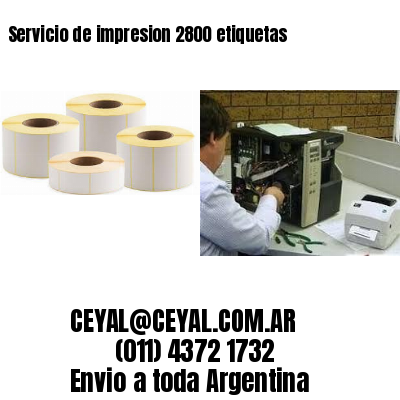 Servicio de impresion 2800 etiquetas