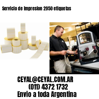 Servicio de impresion 2950 etiquetas
