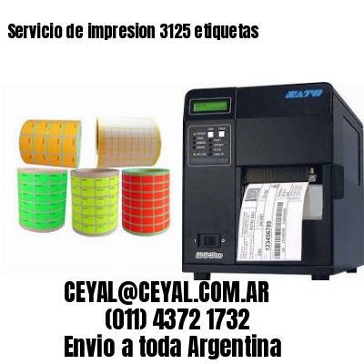 Servicio de impresion 3125 etiquetas