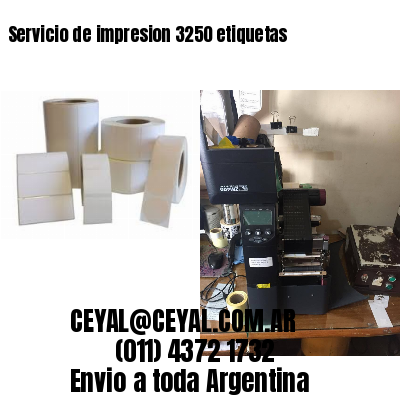 Servicio de impresion 3250 etiquetas