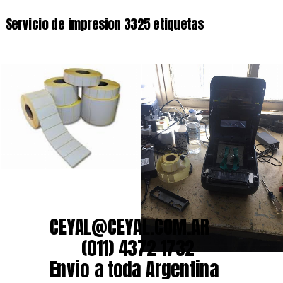 Servicio de impresion 3325 etiquetas
