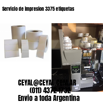 Servicio de impresion 3375 etiquetas