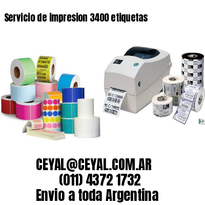 Servicio de impresion 3400 etiquetas