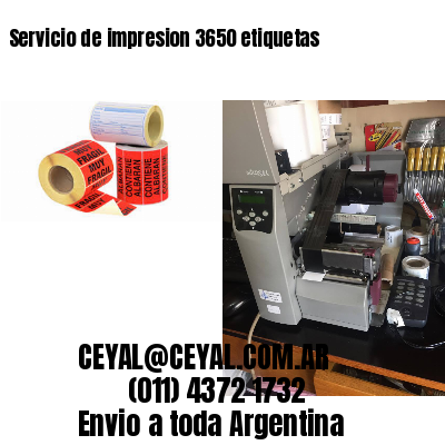 Servicio de impresion 3650 etiquetas