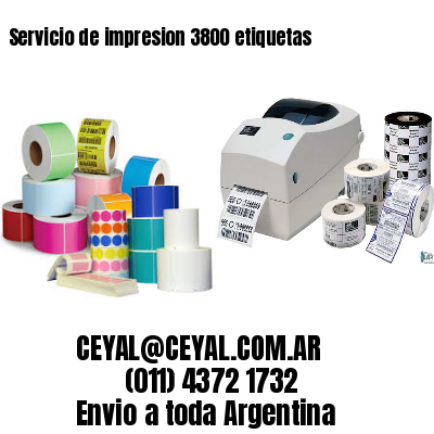 Servicio de impresion 3800 etiquetas