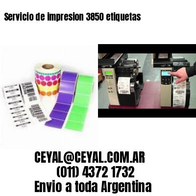 Servicio de impresion 3850 etiquetas