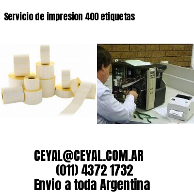 Servicio de impresion 400 etiquetas