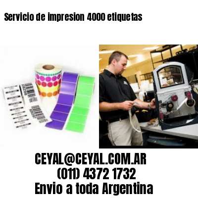 Servicio de impresion 4000 etiquetas